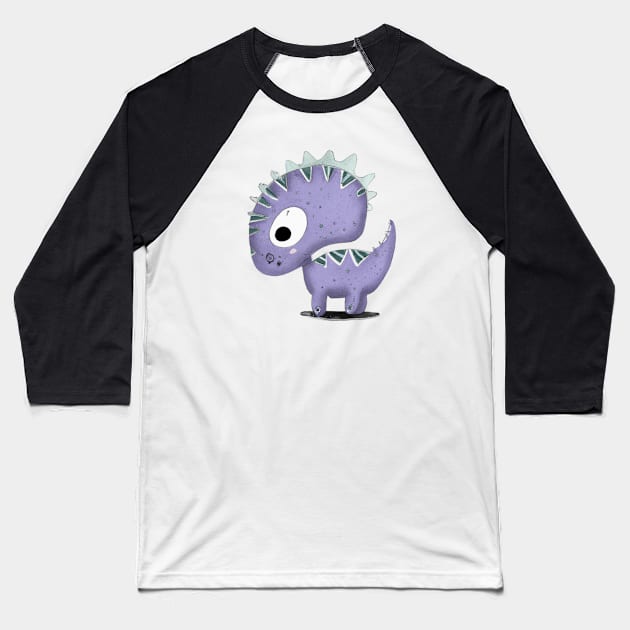 Cute Dinosaur Drawing Baseball T-Shirt by Play Zoo